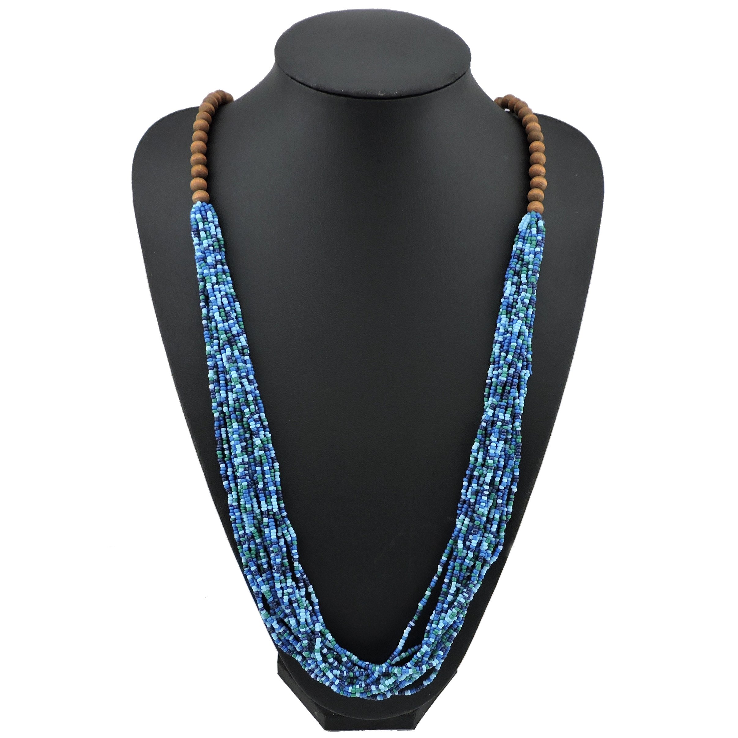 BOCAR Long collier de perles fait à la main avec boîte cadeau (NK-10407)