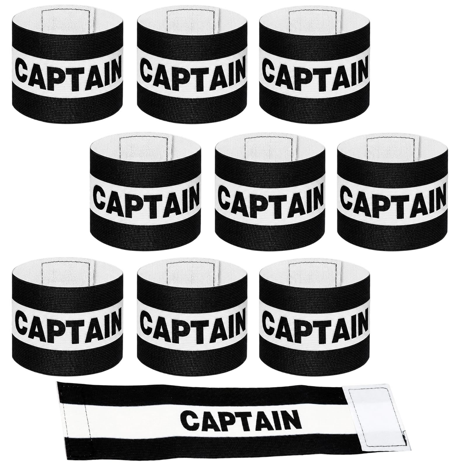 9 Pcs Captain Armbands Soccer, Adjustable Captain Armbands