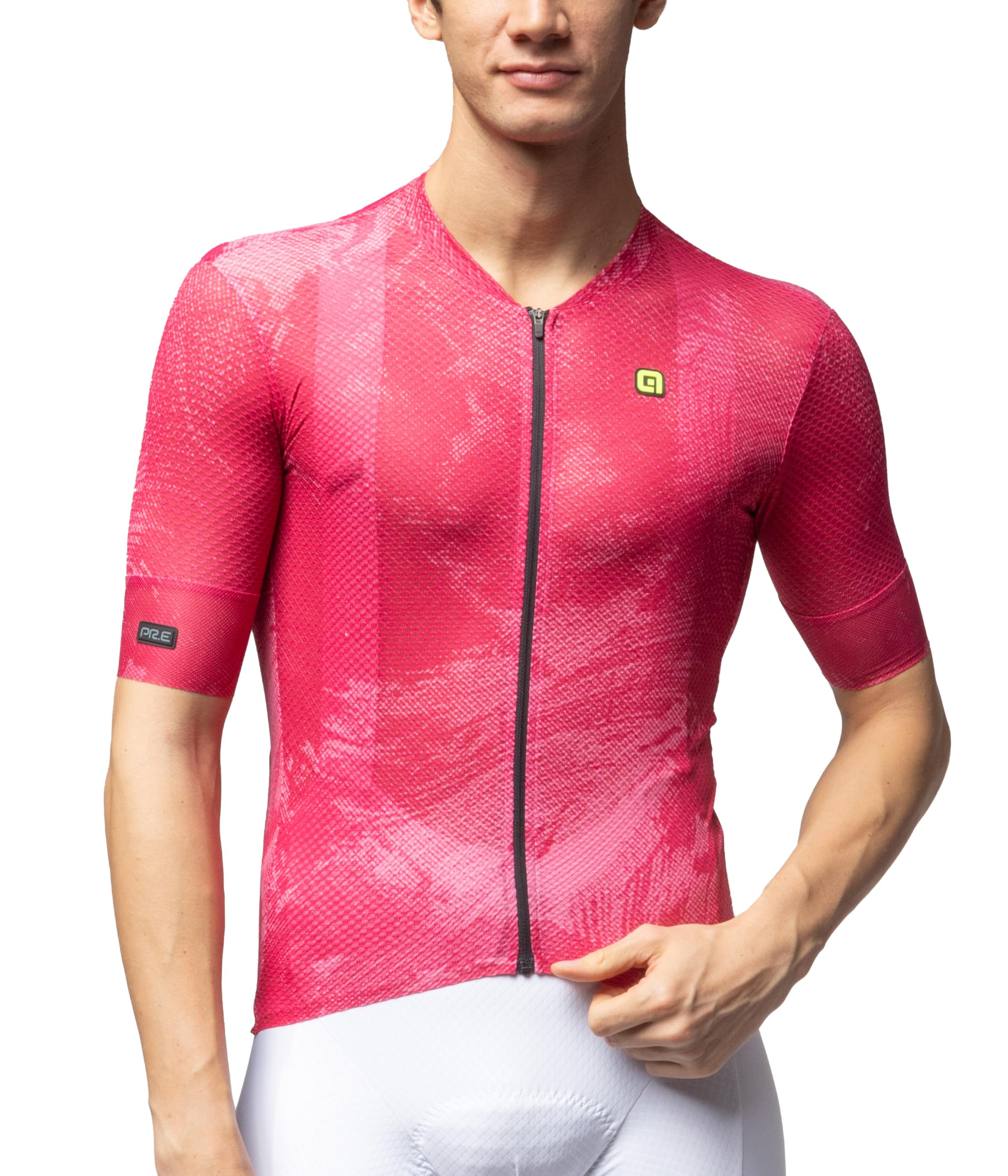 Alé Cycling Men's PR.E Fan Short Sleeve Cycling Jersey, Rebel Pink, L