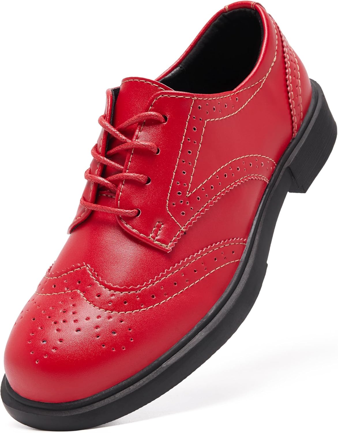 Women's Classic Oxfords Lace Up Business Formal Wingtip Brogue Dress Shoes
