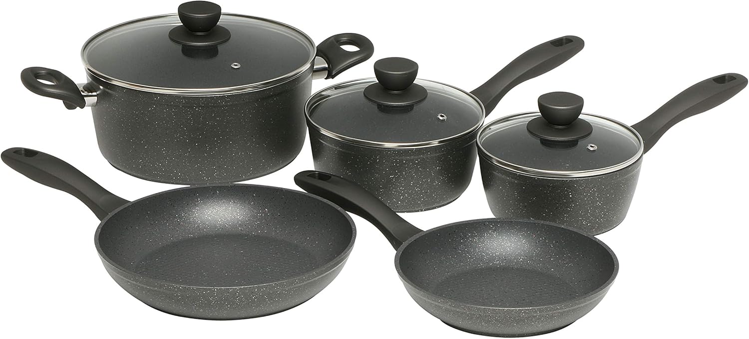 Stanley Rogers Quartz Stone Advanced Cookware Set, 2 saucepans, 2