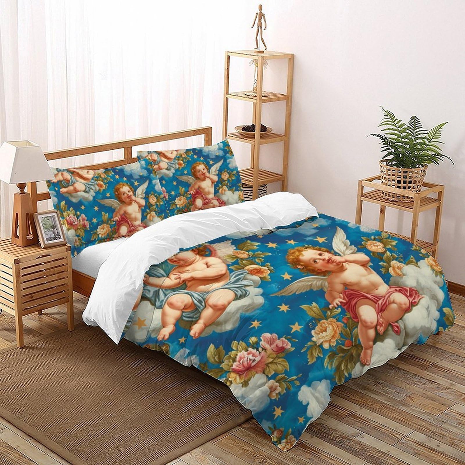 Housse de couette 3D garçon 220x240 cm avec 2 taies d'oreiller AngelHousses