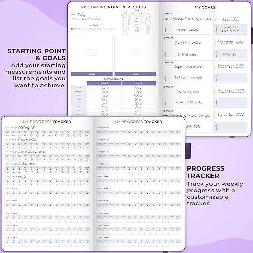 Vista 27 de Clever Fox Diario de fitness & Food – Planificador de nutrición y entrenamiento para mujeres y hombres – Libro de registro de ejercicio de dieta