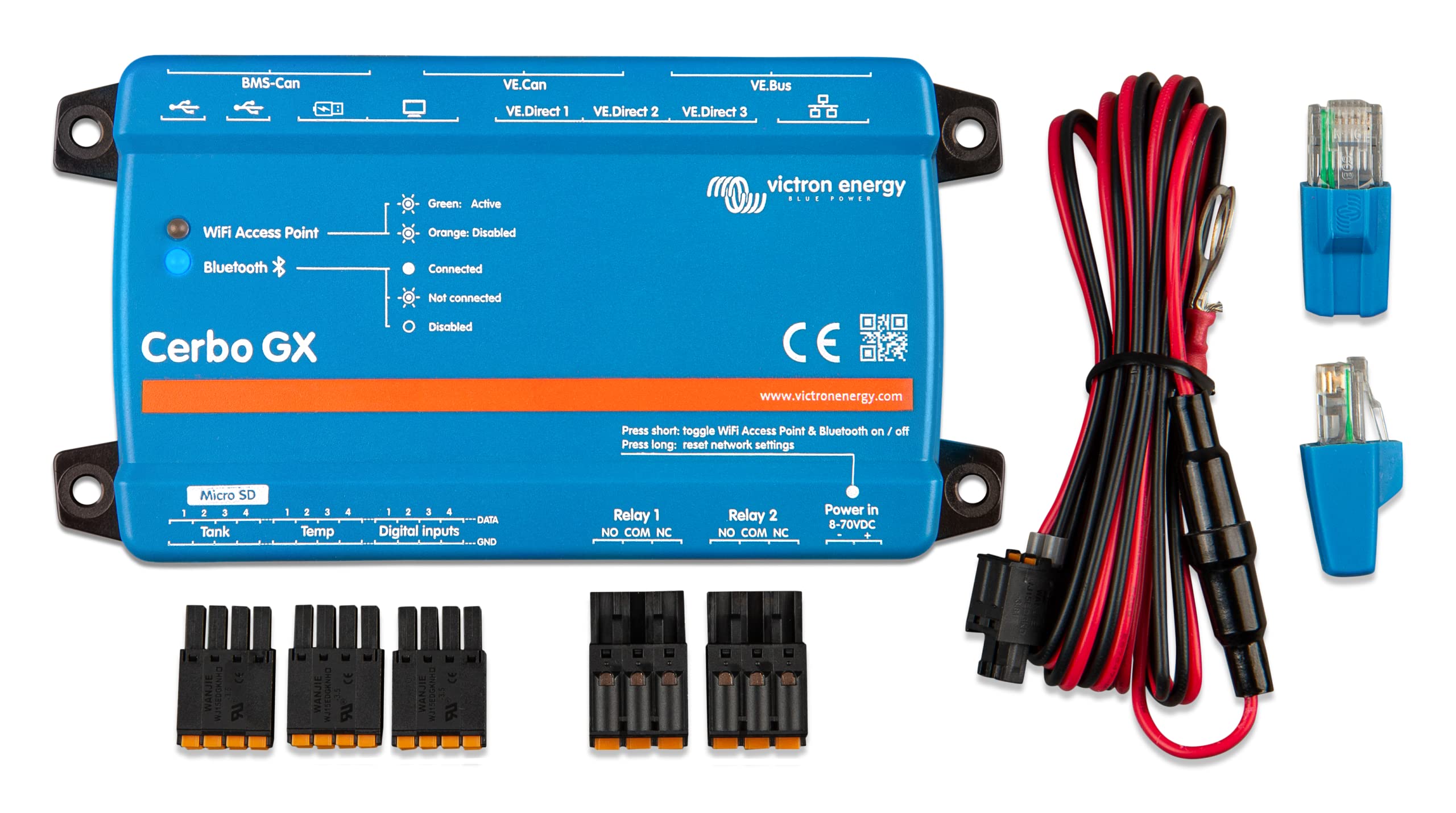Victron Energy Cerbo GX für Systemüberwachung und Steuerung - Fernzugriff und Steuerung mit Victron Remote Monitoring (VRM) & VictronConnect App - Kompatibel mit Marine MFDs
