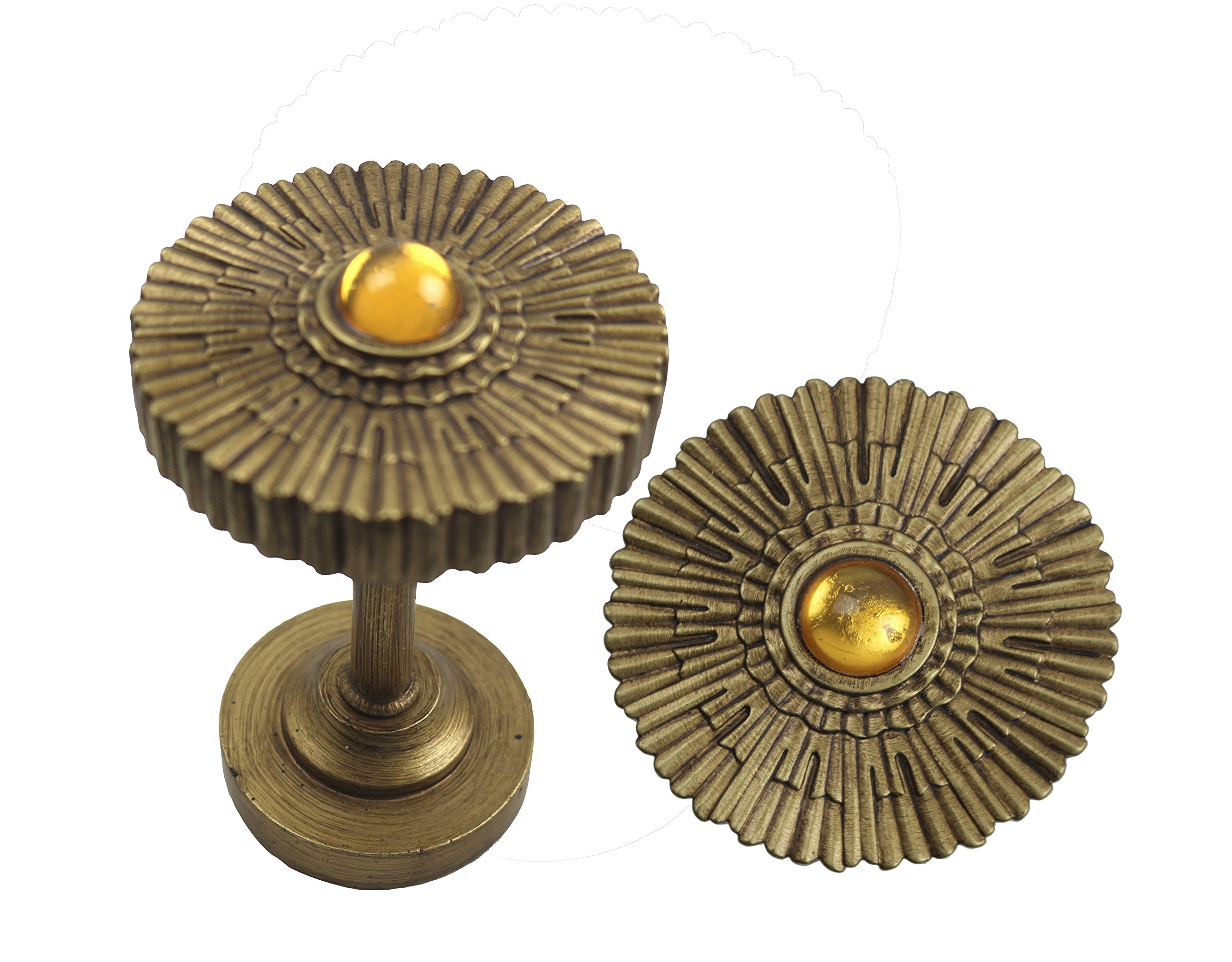 Urbanest Sunburst Medallion Drapery Holdback, Renaissance Gold, Set of 2