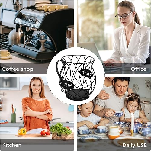 Miniatura 3 de Cabilock Soporte para cápsulas de café de hierro, organizador de tazas, contenedor de Kpod, taza de café, cesta de almacenamiento de frutas