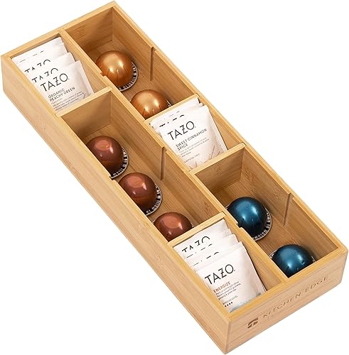 Miniatura 11 de KitchenEdge Premium - Organizador de Cajones para Cubiertos, Utensilios y Vajilla – Diseño Inclinado de 3 Compartimentos con Ranuras Etiquetadas,