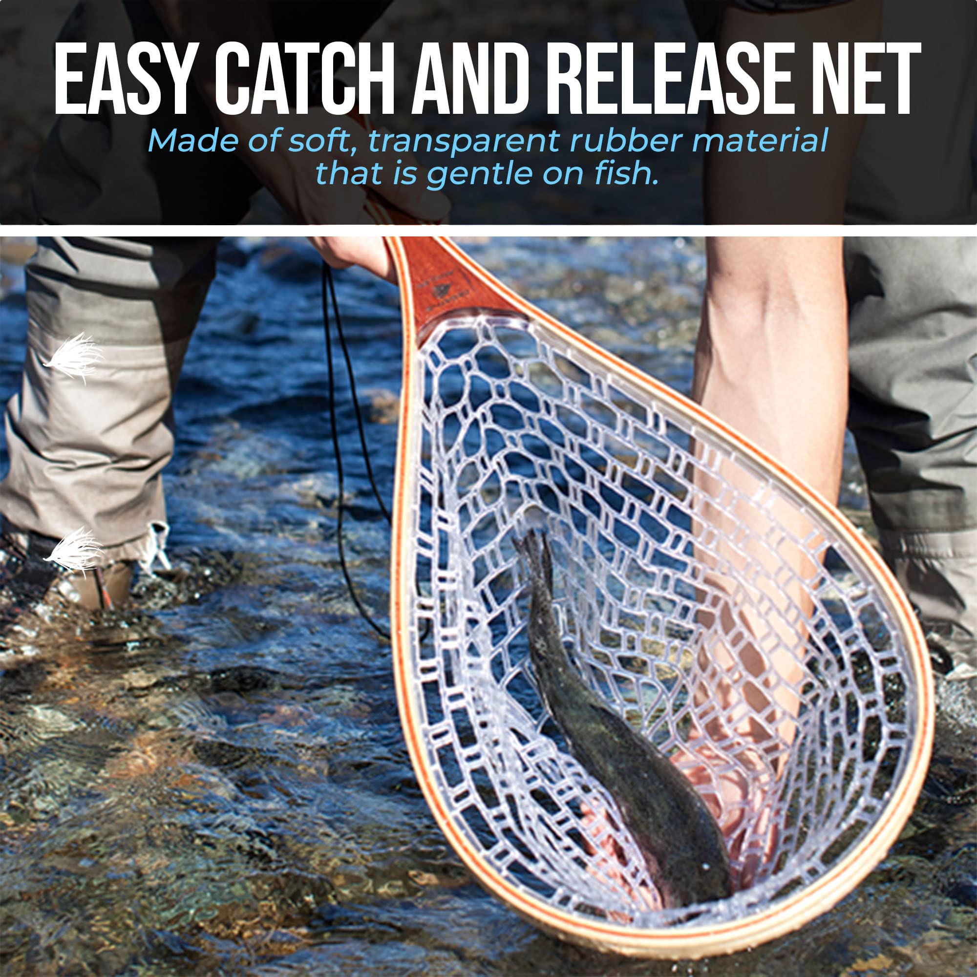 creative angler fly fishing net The trout net rubber Thickness:1/4