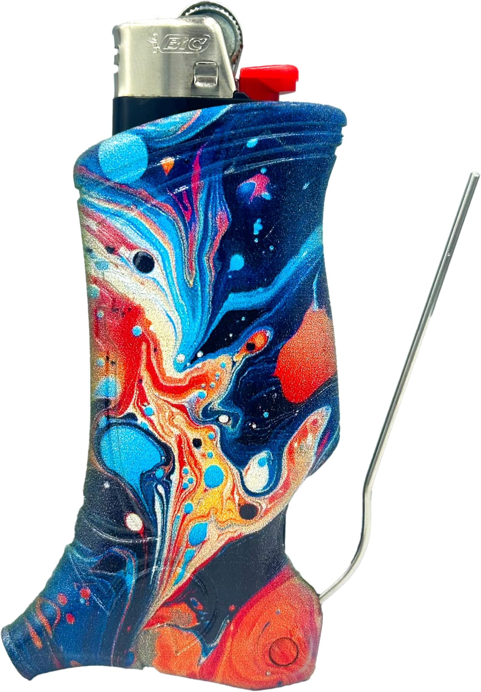 Toker Poker - Bic Lighter Case Multi Tool, Cosmic Creation Design, All Inclusive Tool for Camping and Other