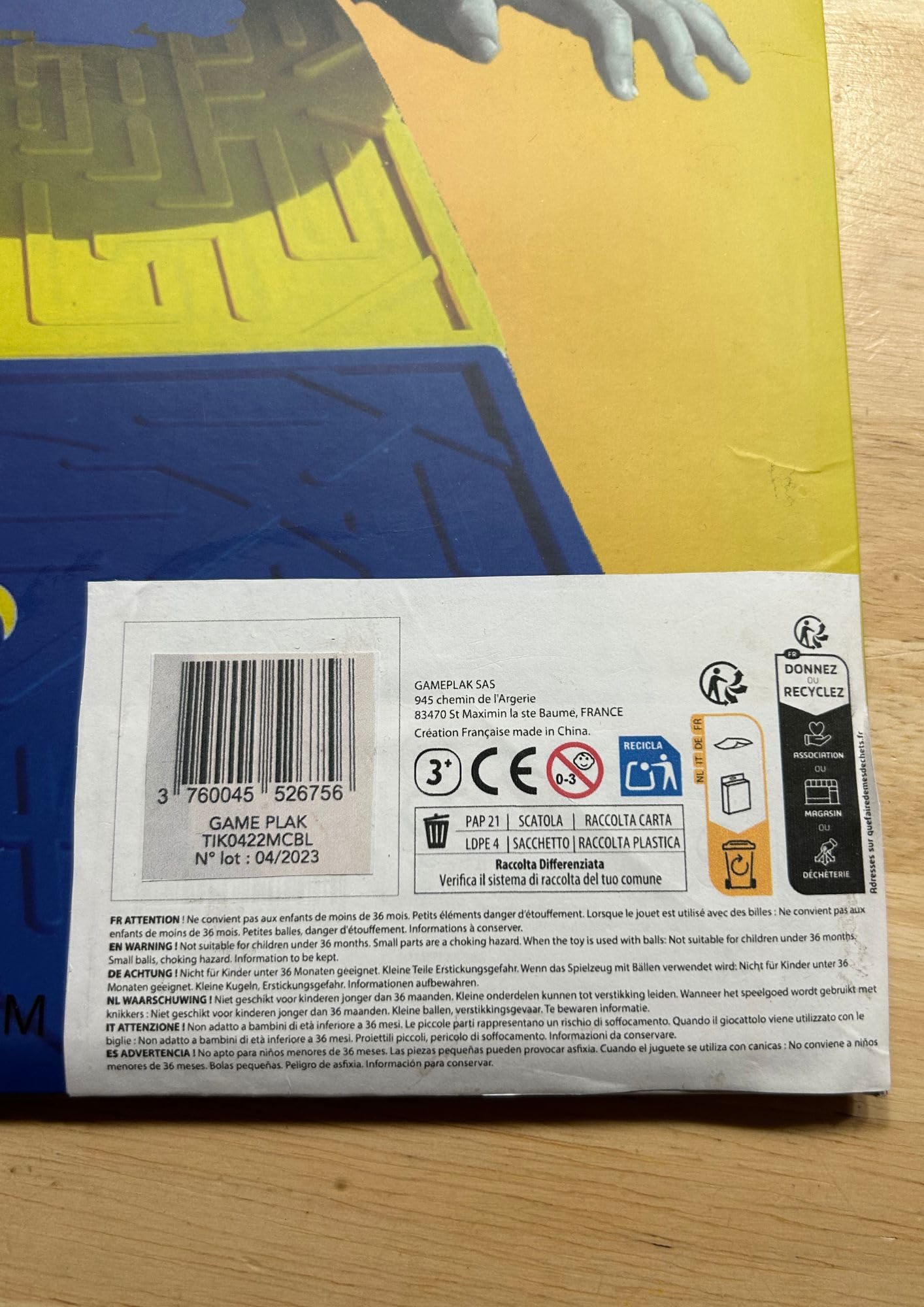 Game Plak' Jeux de Billes Tiki Bleue