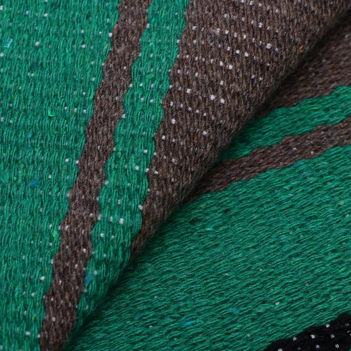 Housoutil Manta Multiusos para Yoga y Sofá Cama Verde 130X180 CM Mezcla Algodón Poliéster, Adecuado para Pilates y Descanso