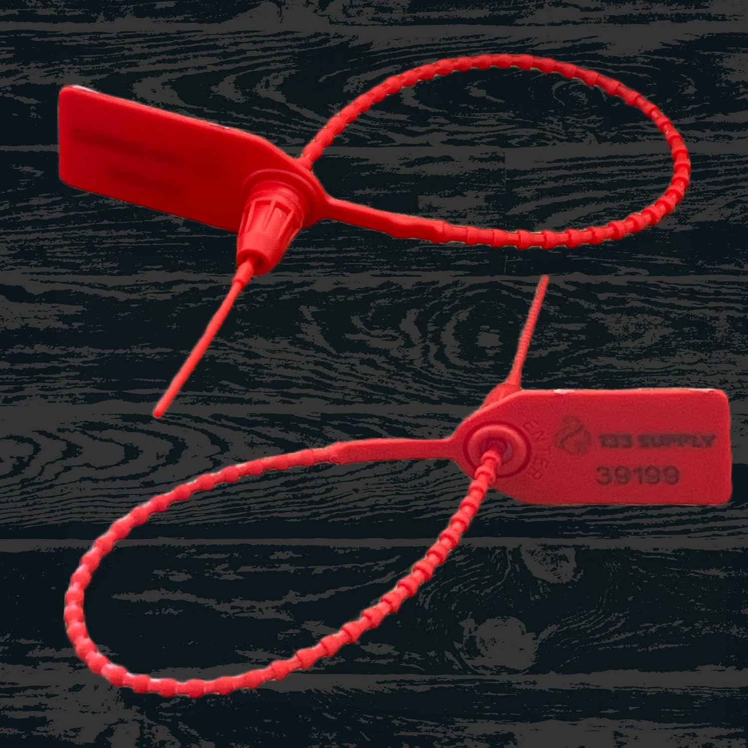 500 Plastic Tamper Seals Numbered Breakaway Zip Ties for Fire Extinguishers Tags - Red Safety Seals Labels Pull Tight Security Tags