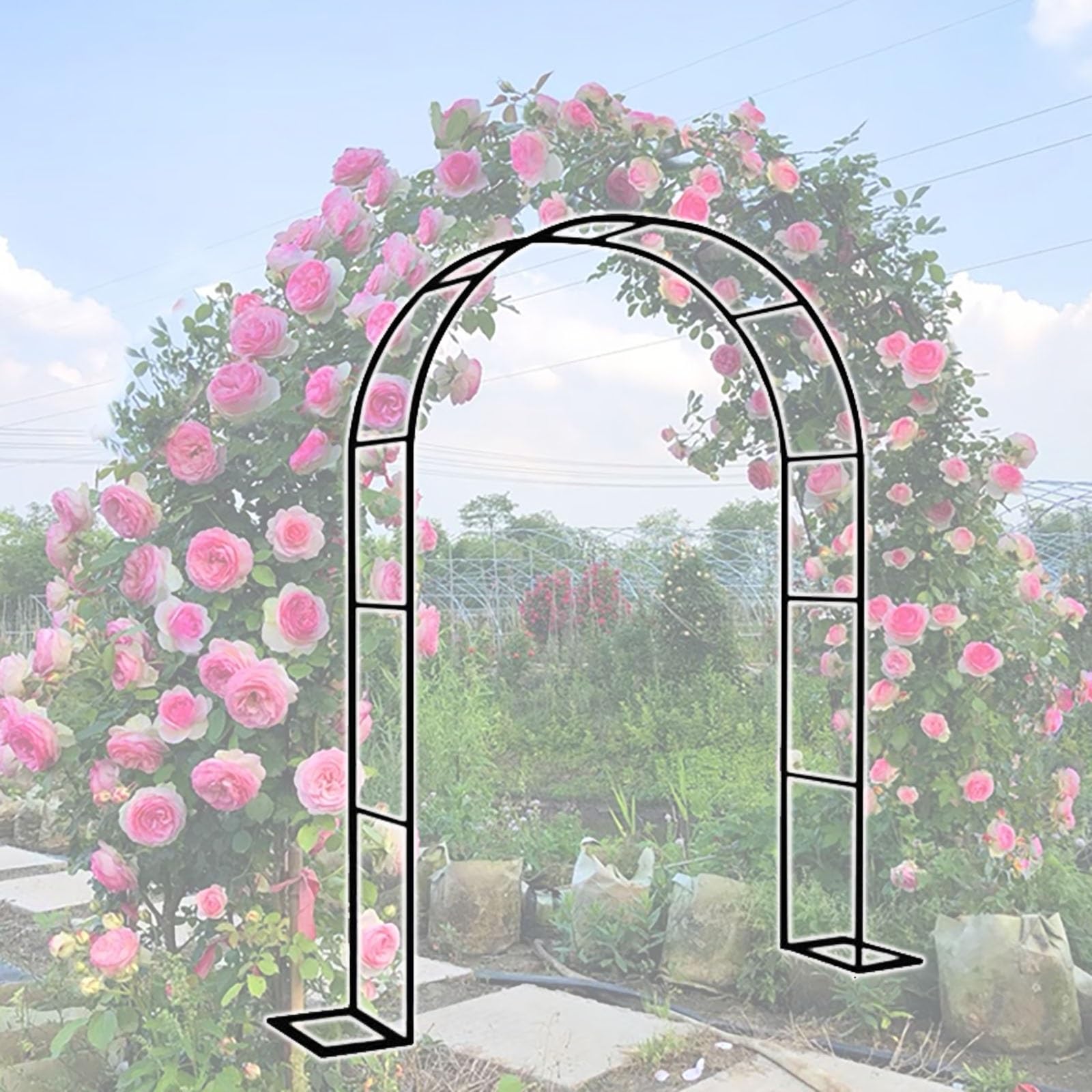 Arche de mariage blanche de qualité supérieure, treillis de jardin rigide et tonnelle de cérémonie