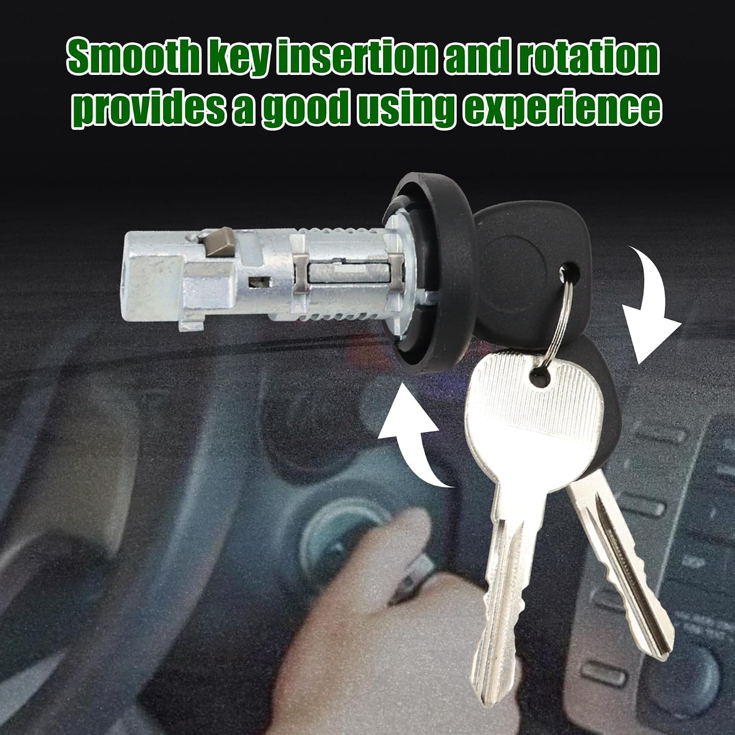 924-796 Ignition Switch Lock Cylinder w/Keys Fit for 2007-2014 Chevy Silverado Suburban GMC Sierra Savana Yukon 1500 2500 3500 for Cadillac Escalade Buick Models #15919460 19120038 15794826(No Chip)