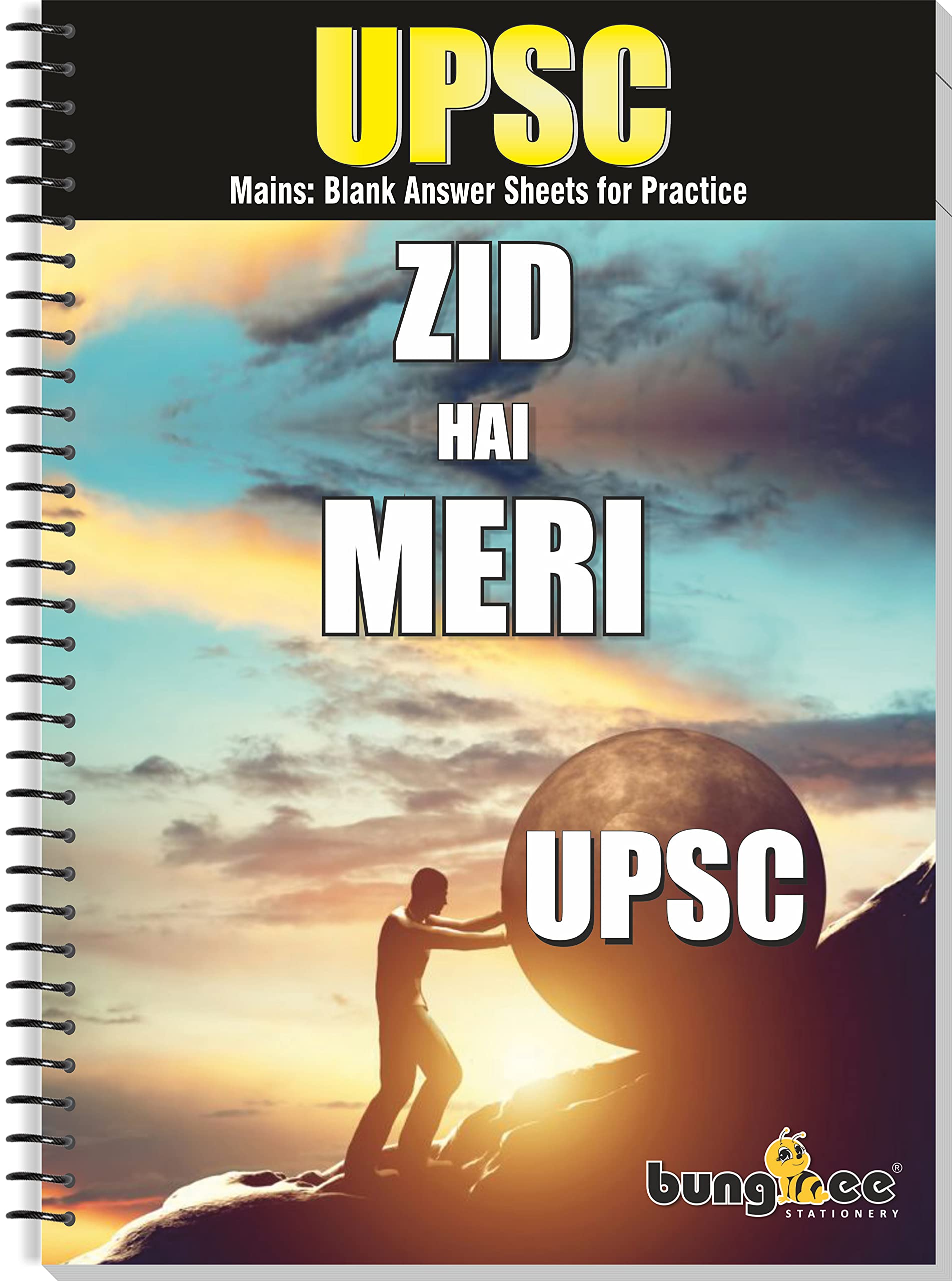 Bungbee UPSC Answer Writing Booklet - Pack of 5 Books - Total 2150 Pages / 1075 Sheets - 430 Pages / 215 Sheets per Book for Practicing Mains, A4 Size - Random Designs, Spiral Bound [Spiral-bound]