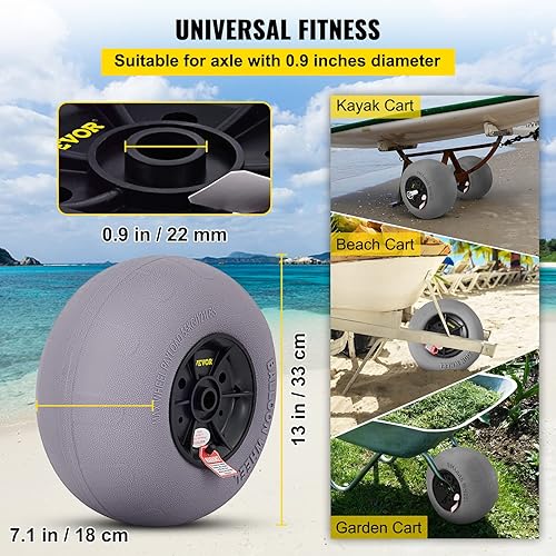 Miniatura 3 de VEVOR Beach Balloon Wheels