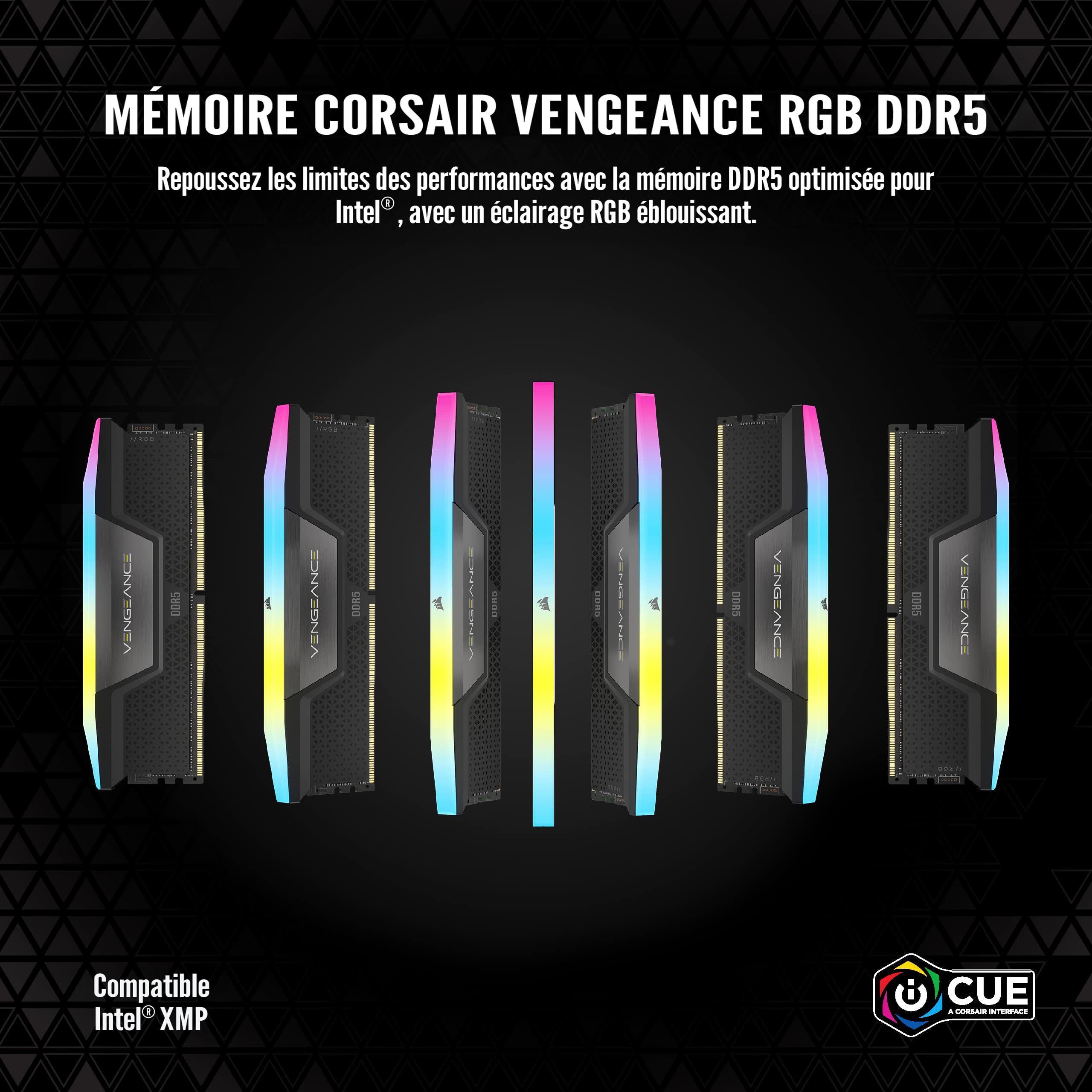 CORSAIR Vengeance CMH32GX5M2B5200C40 Mémoire RAM DDR5 RVB 32 Go (2