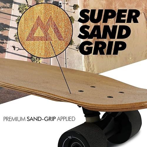Miniatura 3 de Magneto - Patineta Completa  70 x 19 cm  Madera de Arce Canadiense  Ruedas de Uretano de 60 MM  Tabla de Doble Patada Cóncava  Patineta Cruiser para