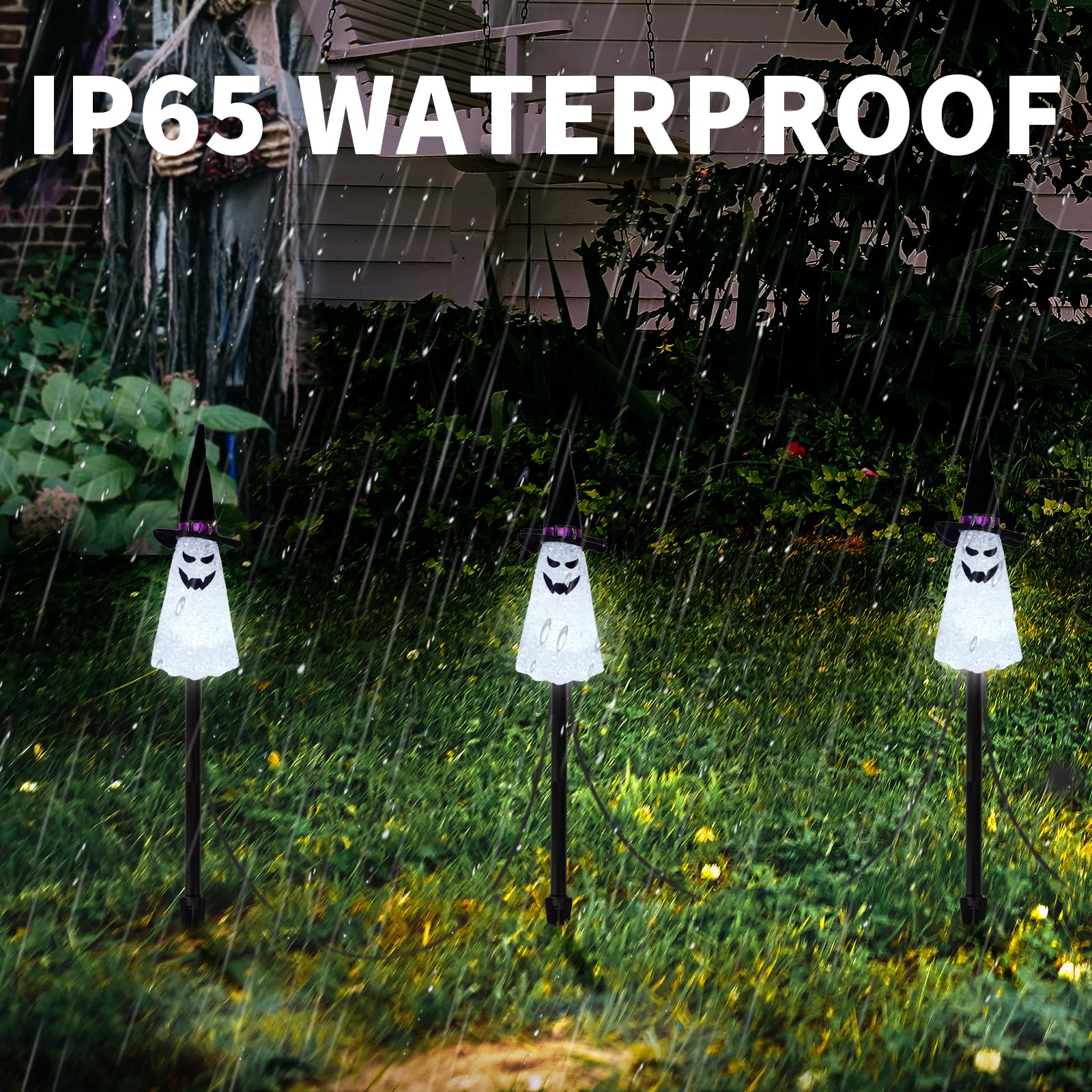 Aazon.co: Halloween Decorations Outdoor, 60LED Halloween Solar Lights For Halloween Decor - View #5