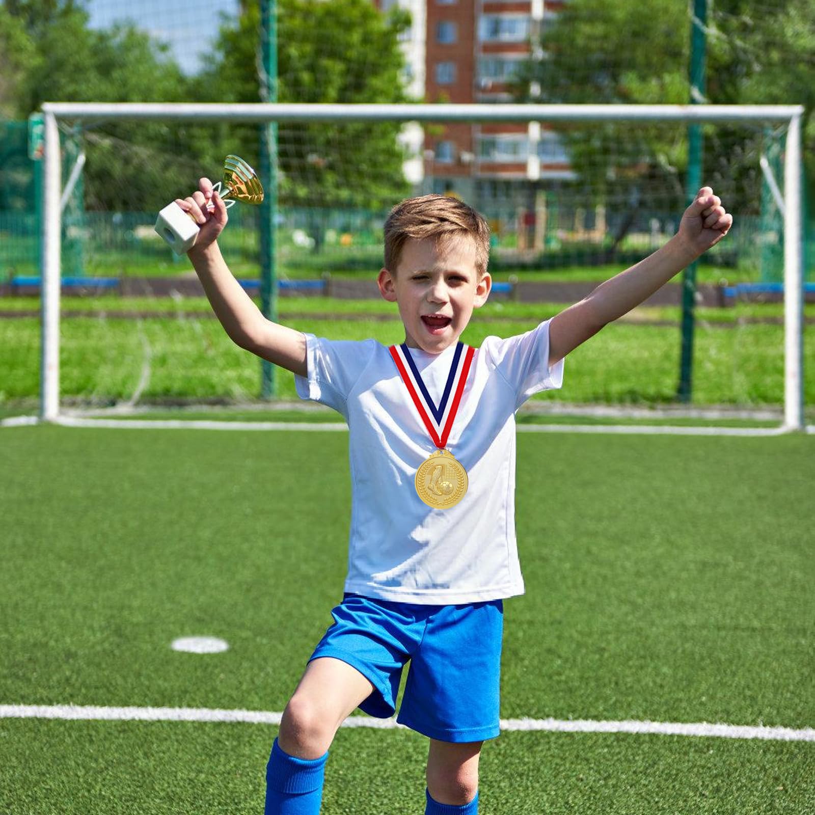 15 medaglie per bambini: medaglie di compleanno per bambini, medaglie di calcio per bambini, medaglie di compleanno per bambini, per bambini, adulti, sport, calcio, feste, favore