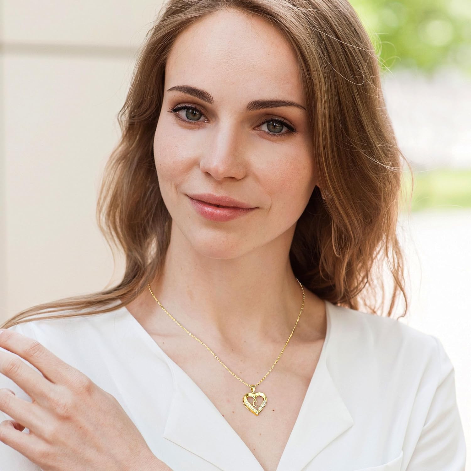 TURANDOSS Valentines Day Gifts for Kids Teen Girls - Heart Initial Necklaces, Dainty 14K Gold Plated CZ Heart Letter A-Z Pendant Necklace Trendy Jewelry Valentines Day Gifts for Wife Girlfriend - Image 2