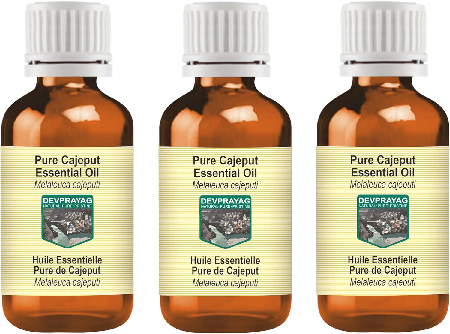 Pure Cajeput Essential Oil (Melaleuca cajeputi) Steam Distilled (Pack of Three) 100ml X 3 (10 oz)