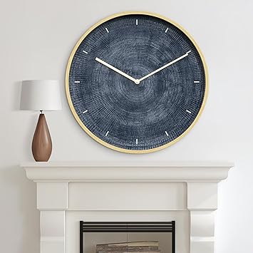 Amazon.com: SIGNLEADER 24 Inches Round Wooden Wall Clock Silent Battery ...