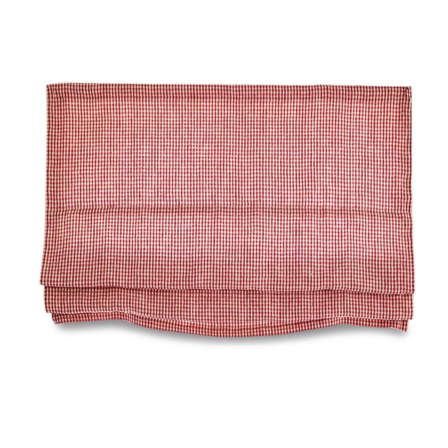 Loberon AUDE Store Bateau - Superbe Tissu en Lin Opaque - Motif à Carreaux Classique, Rouge