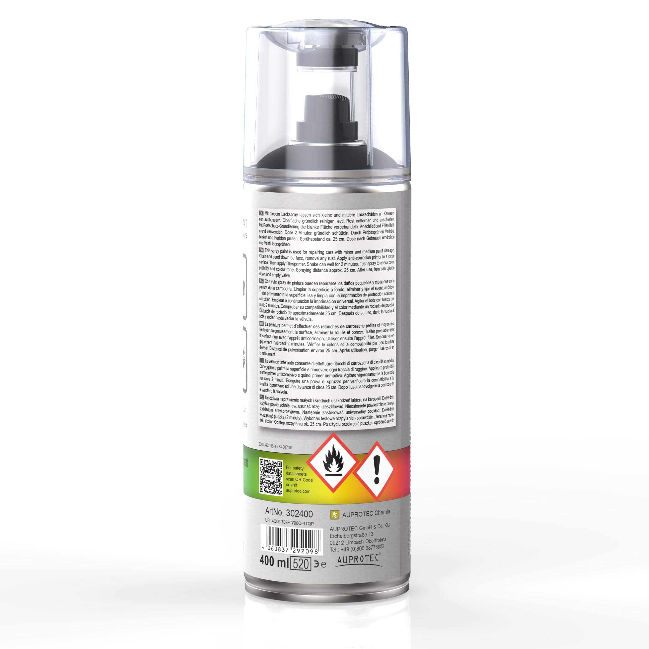AUPROTEC Lackspray AUPROPAINT MAT schwarz matt Sprühlack Auto Lack Spray 12x 400ml
