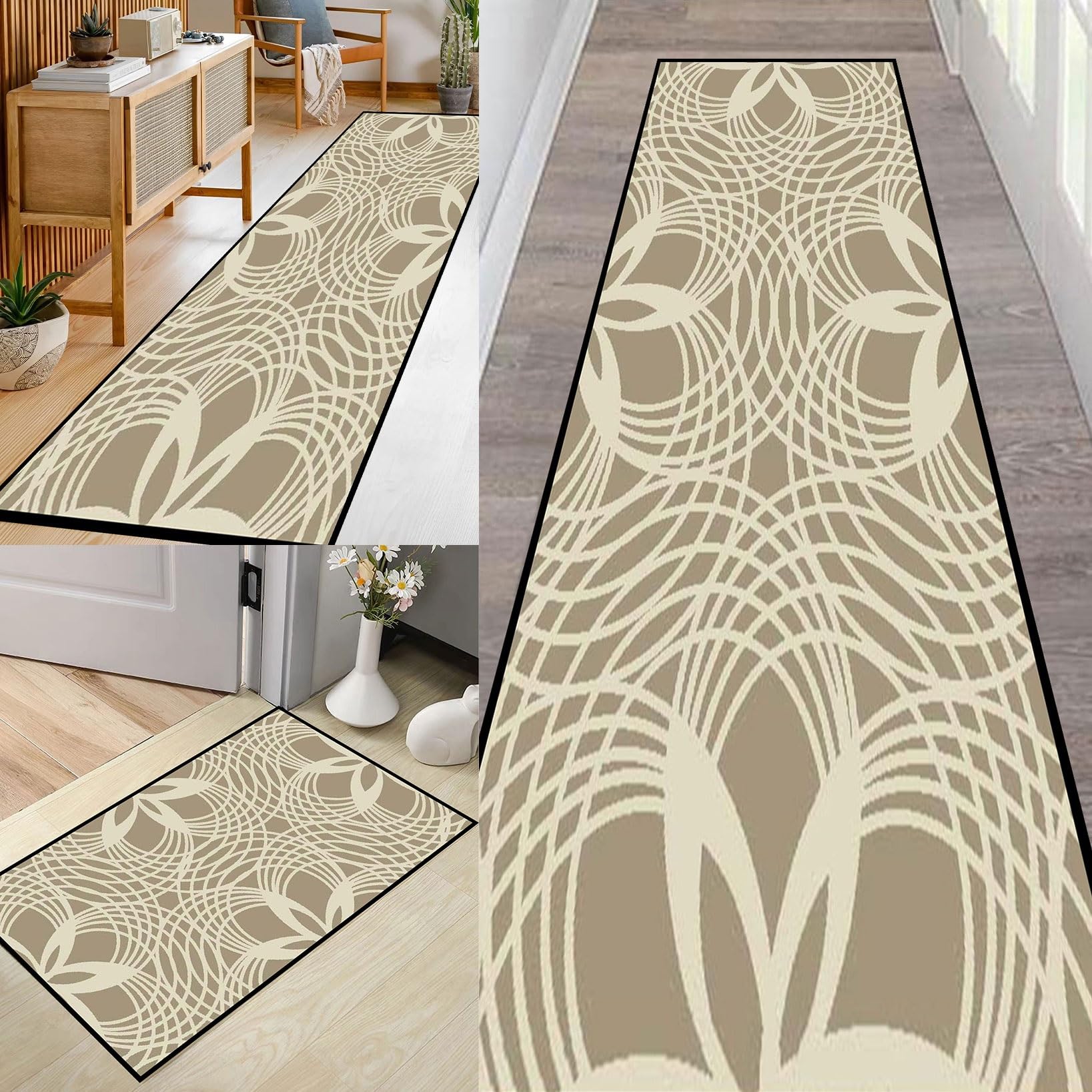 Alfombra de cocina lavable adiós a las manchas con esta microfibra suave abstracta de 160cm