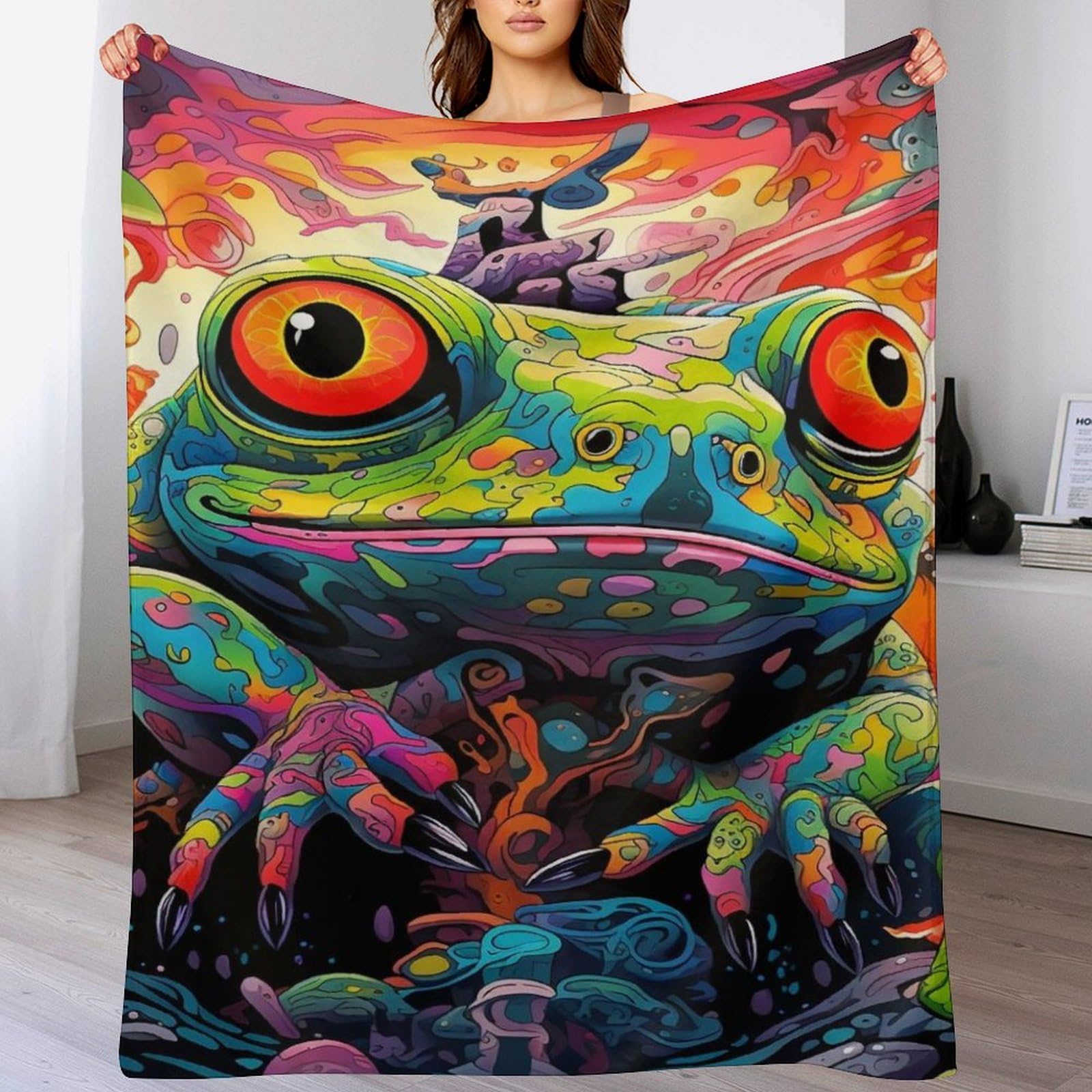Couverture Polaire Grenouille : finis les frissons sur votre canapé-lit avec ce plaid doux