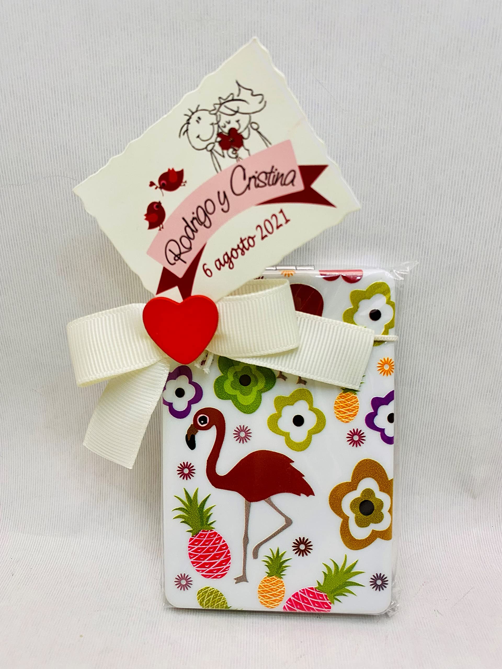 Espejos para invitadas boda Personalizados, detalles regalos decorados (pack de 6 unidades)