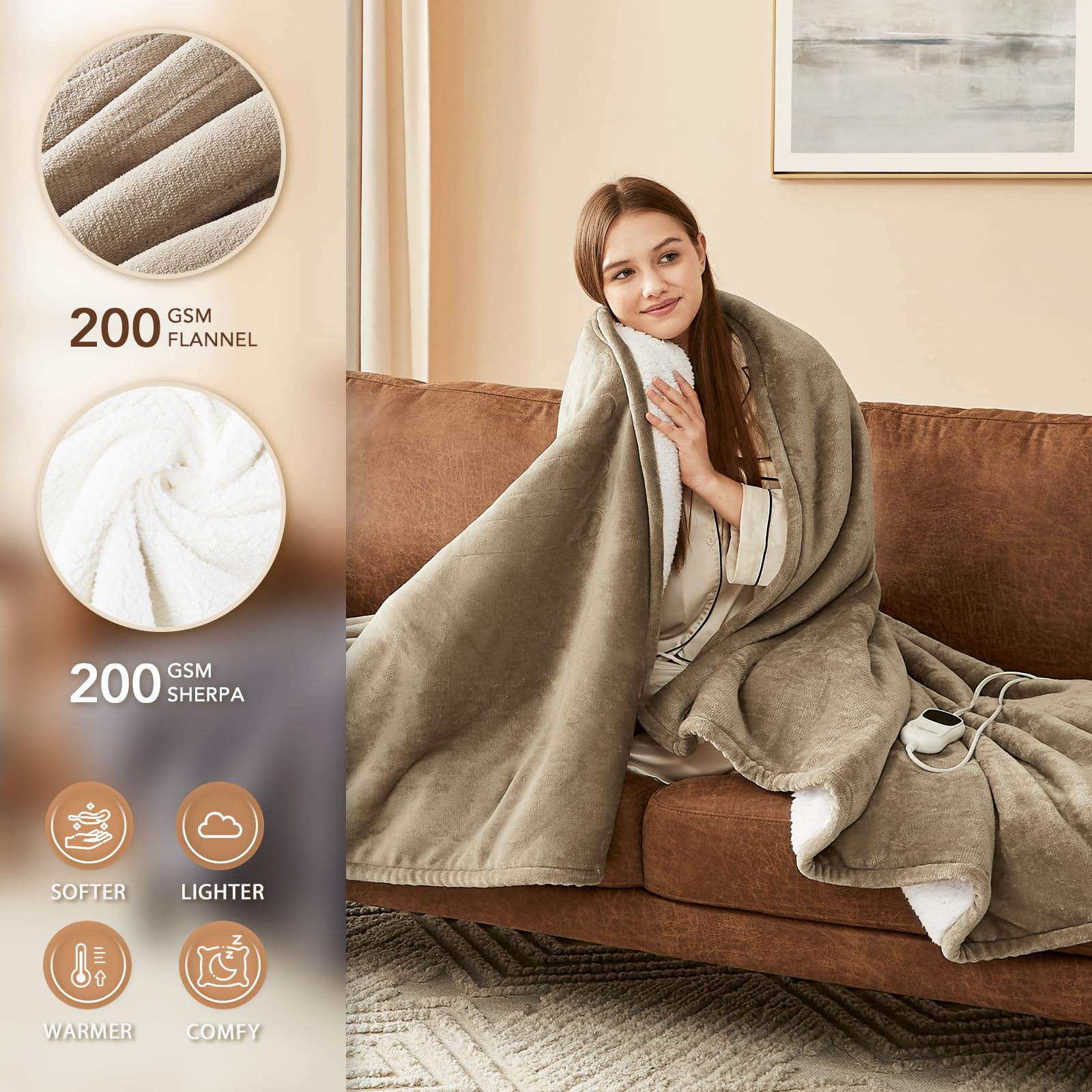 Homemate Electric Heated Blanket Queen - 84