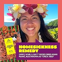 Vista 6 de Ciruelas Sin Semilla Li Hing Mui Crack Seed de Asia Trans Favorito Hawaiano Dulce, Agrio y Salado Caramelo de Ciruela Asiática Seca