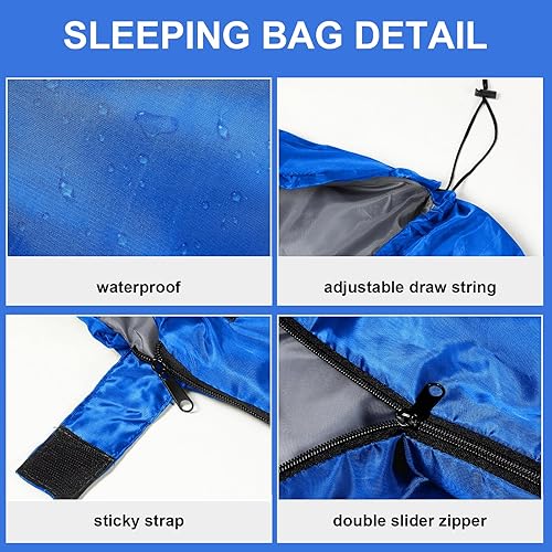 Vista 3 de Tudomro Saco de dormir de camping para adultos, ligero, plegable, impermeable, equipo de campamento para mantener el calor para primavera, verano