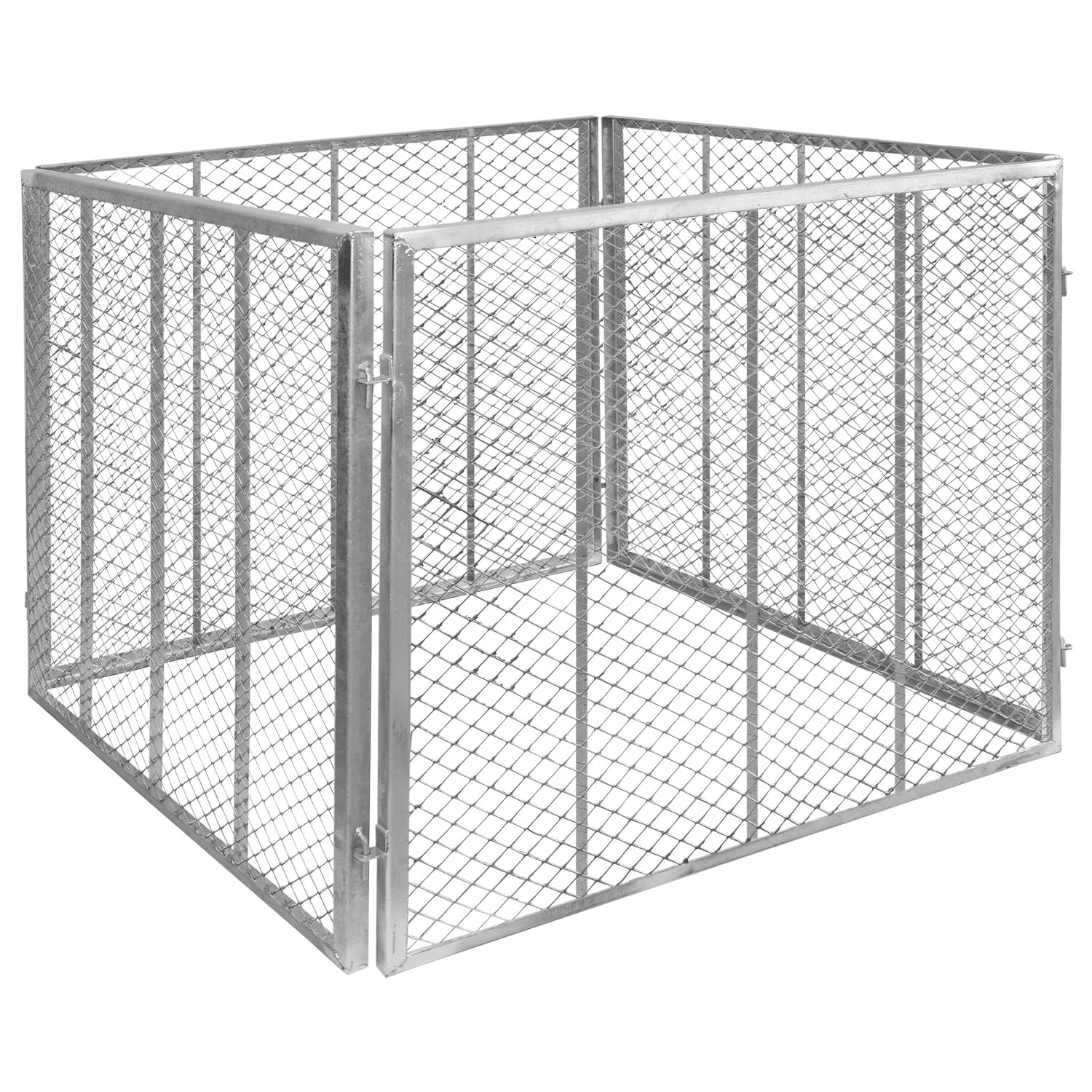 Kompostownik ze stali ocynkowanej, metalowy kompostownik, pojemnik na kompost, kratka kompostowa 100 x 100 x 80 cm, kratka ogrodowa, kompostownik