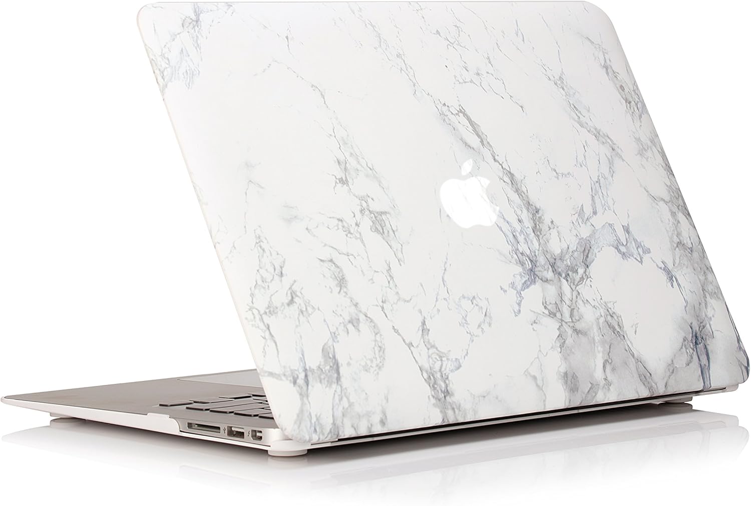 RUBAN Case Compatible with MacBook Air 13 Inch (Models: A1369 & A1466, Older Version 2010-2017 Release), Slim Snap On Hard Shell Protective Cover, (White Marble)
