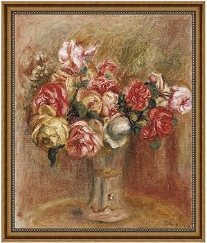 油彩画 花瓶のバラ Amazon.co.jp: Sutuner 印象派 自然 風景画 油絵 《花瓶の中のバラ