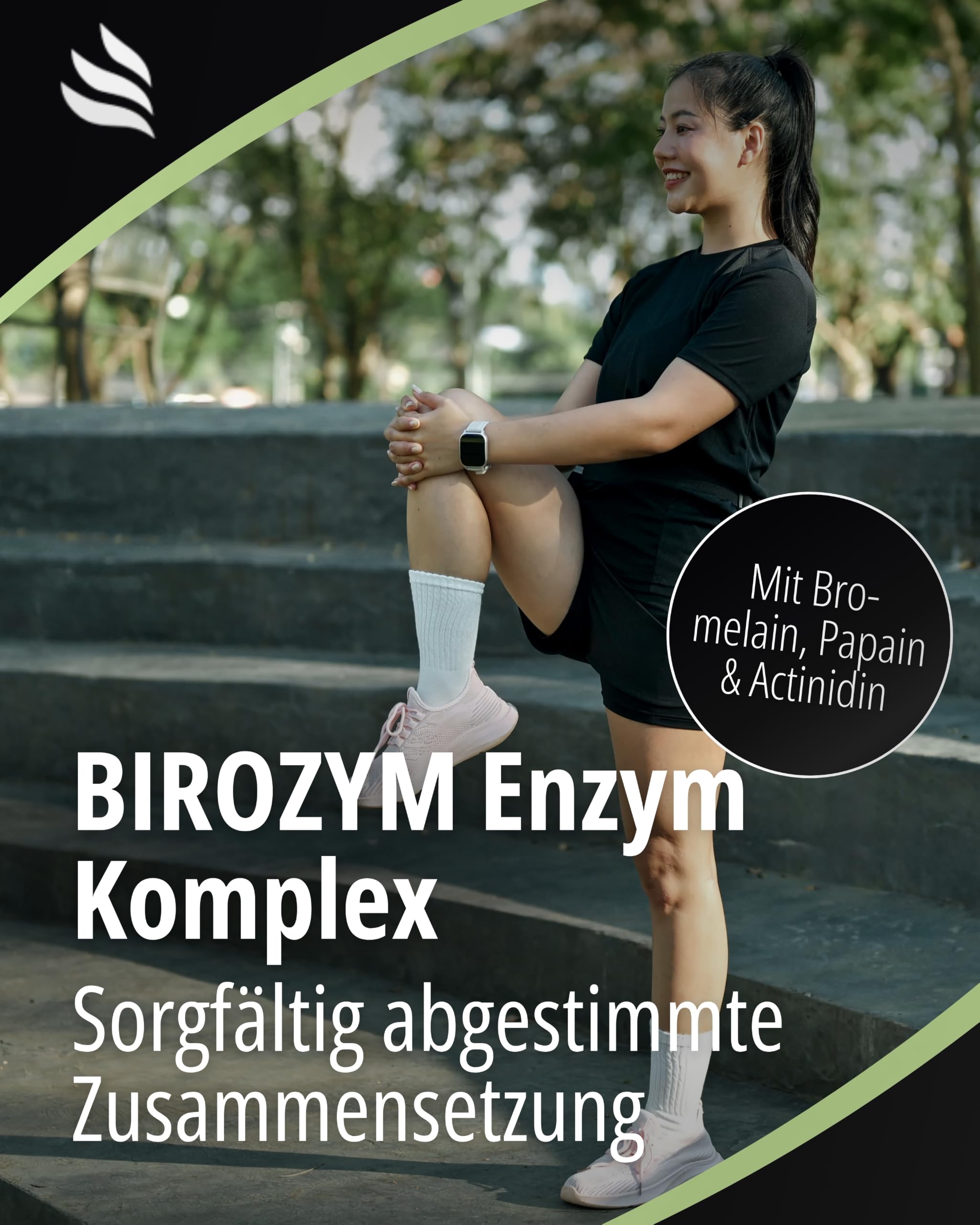 BIOMENTA BIROZYM Enzym Komplex I 180 Kapseln mit 2650 mg reinen Enzymen pro Einheit I 13er Multi Frucht Enzyme mit Bromelain & Papain I Vegetarische Premium Nahrungsergänzungsmittel I Ohne Zusätze
