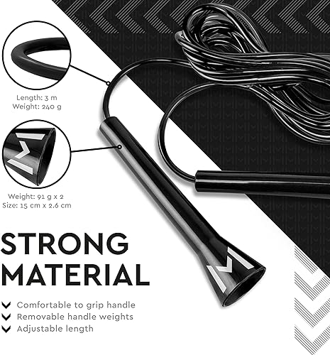 Miniatura 2 de Motivated Mindset Cuerda de saltar para hombres y mujeres  Saltar ejercicio, cuerda de velocidad, entrenamiento de resistencia en casa o al aire