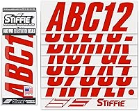 Vista 2 de STIFFIE Shift Red 3" Boat & PWC Registration Decals • Etiquetas Adhesivas Letras Números