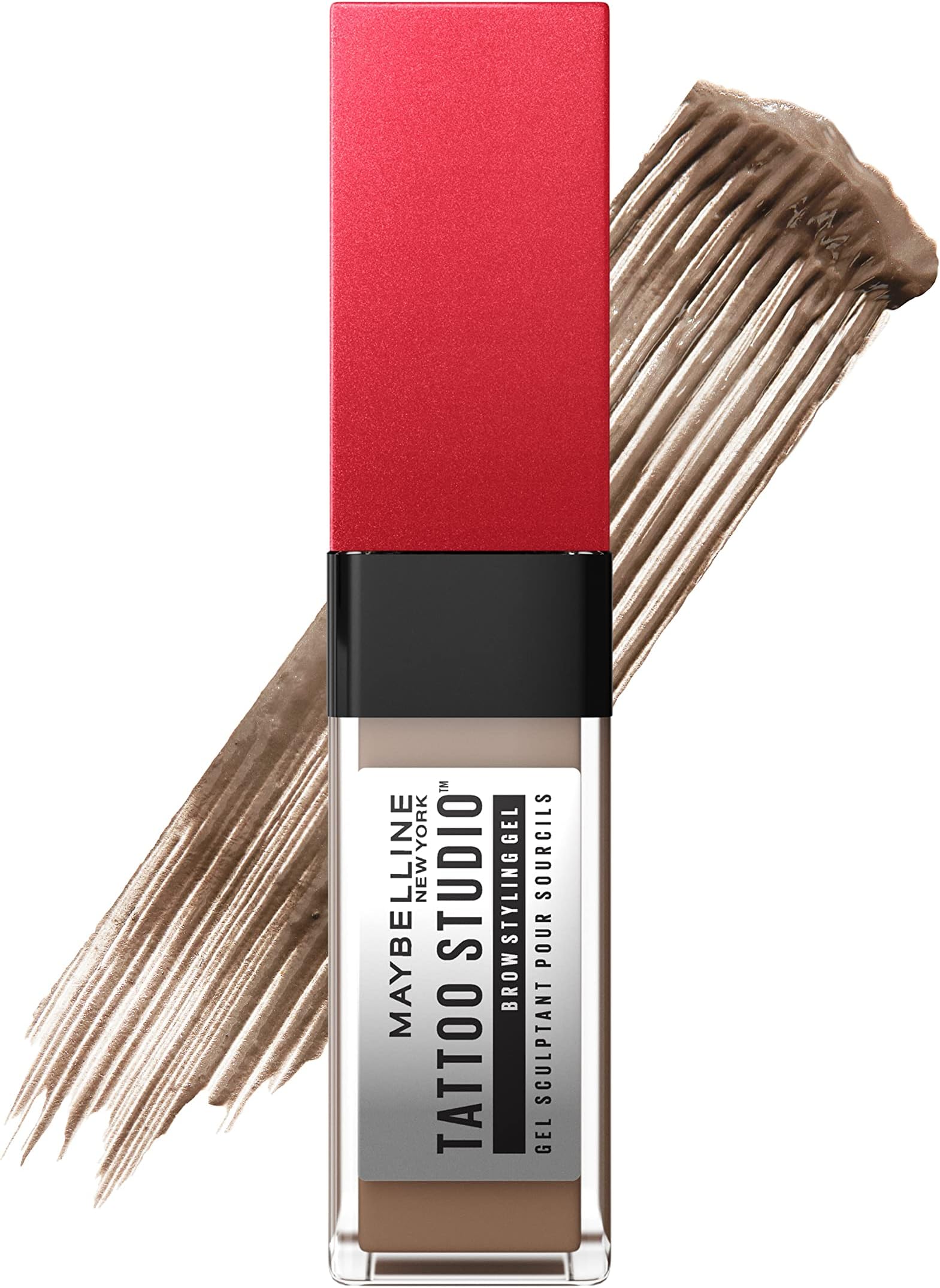 Maybelline Tattoo Studio Brow Styling Gel, Waterproof Eyebrow Make Up, Brow Tint for Up to 36HR Wear, Blonde, 1 Count