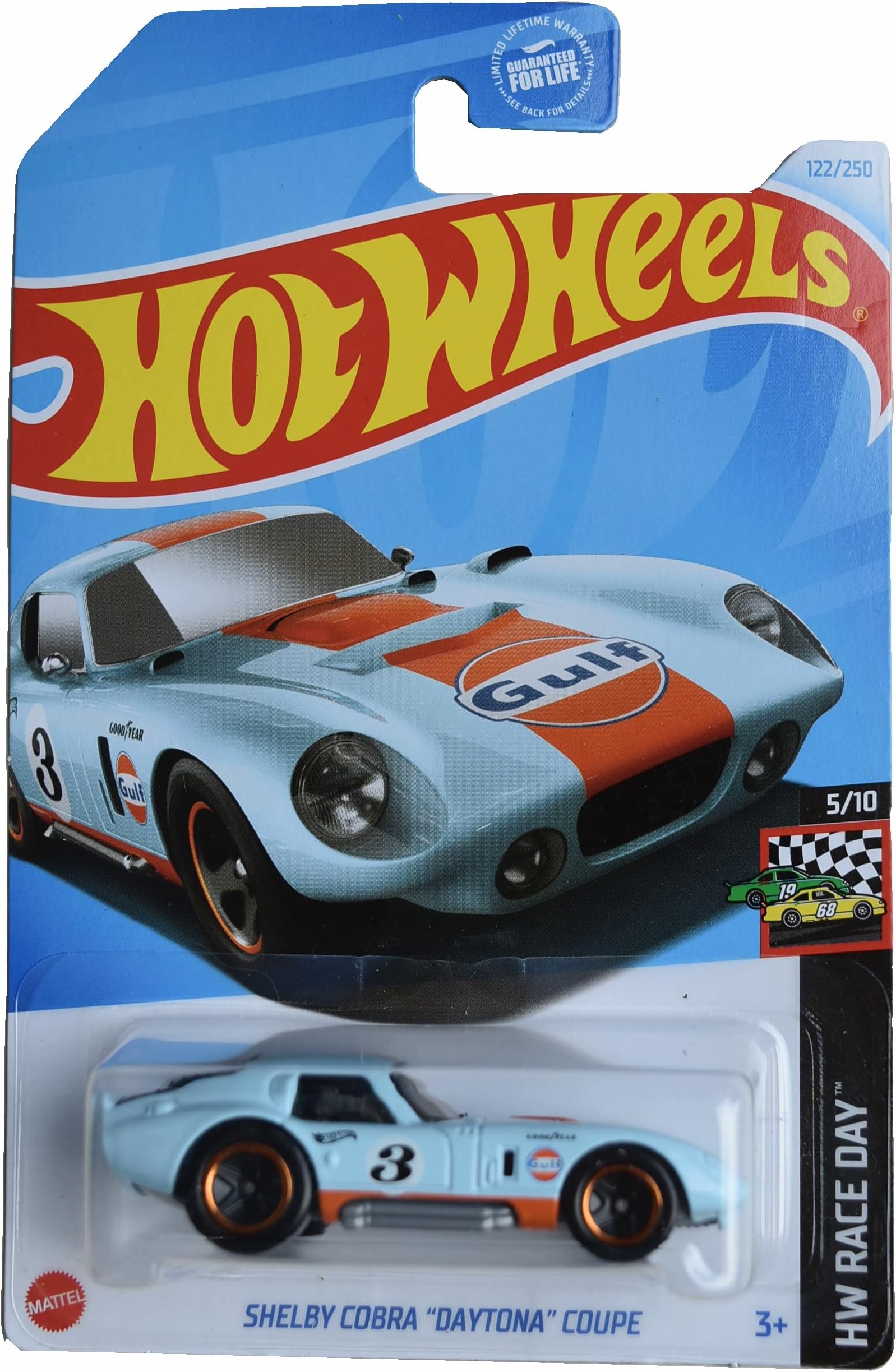 Matchbox Hot Wheels Shelby Cobra Daytona Coupe, HW Race Day 5/10 [Blue] 122/250