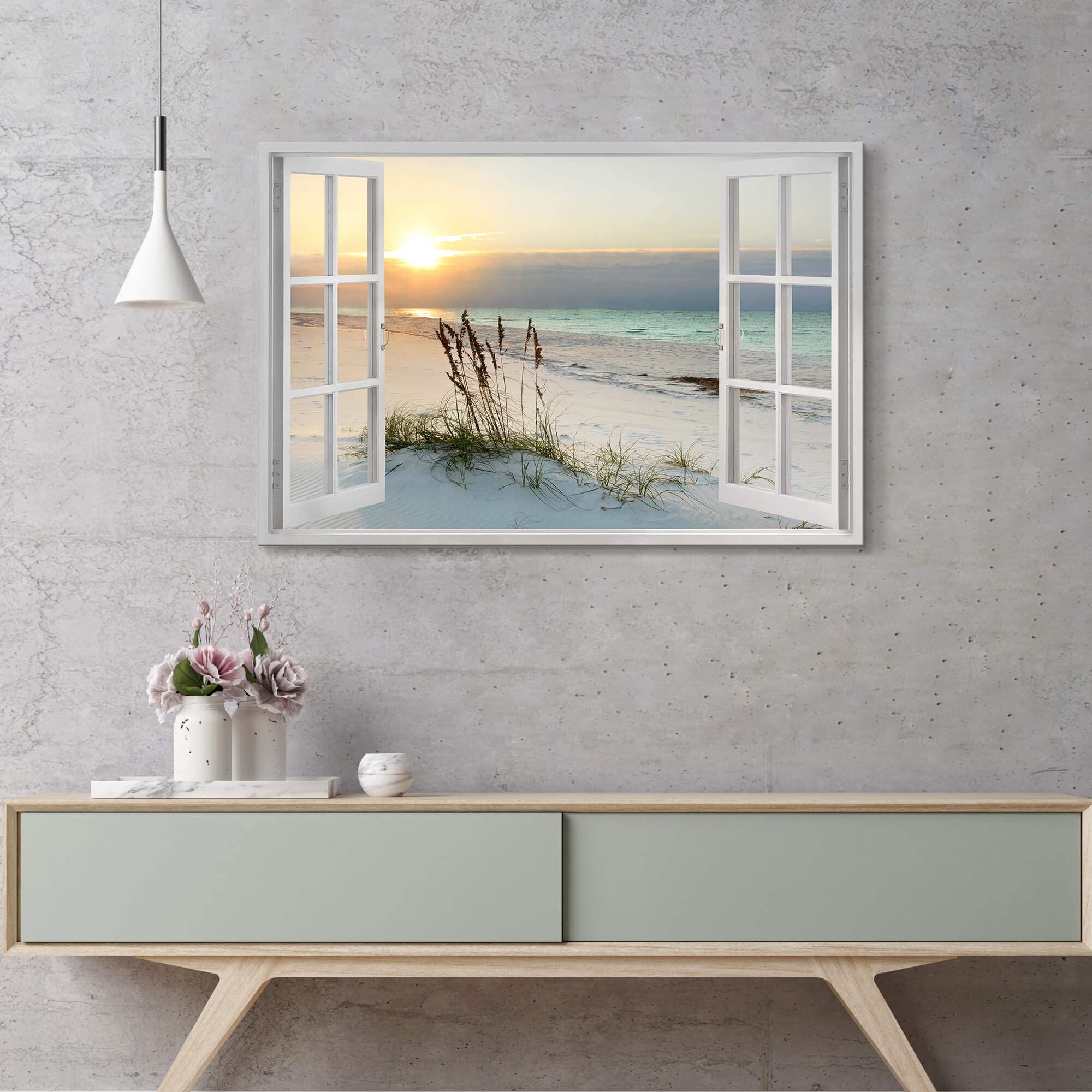 砂浜の絵 (アメリカで購入) Amazon.com: Beach Painting Wall Art Canvas : 24x36 Inch