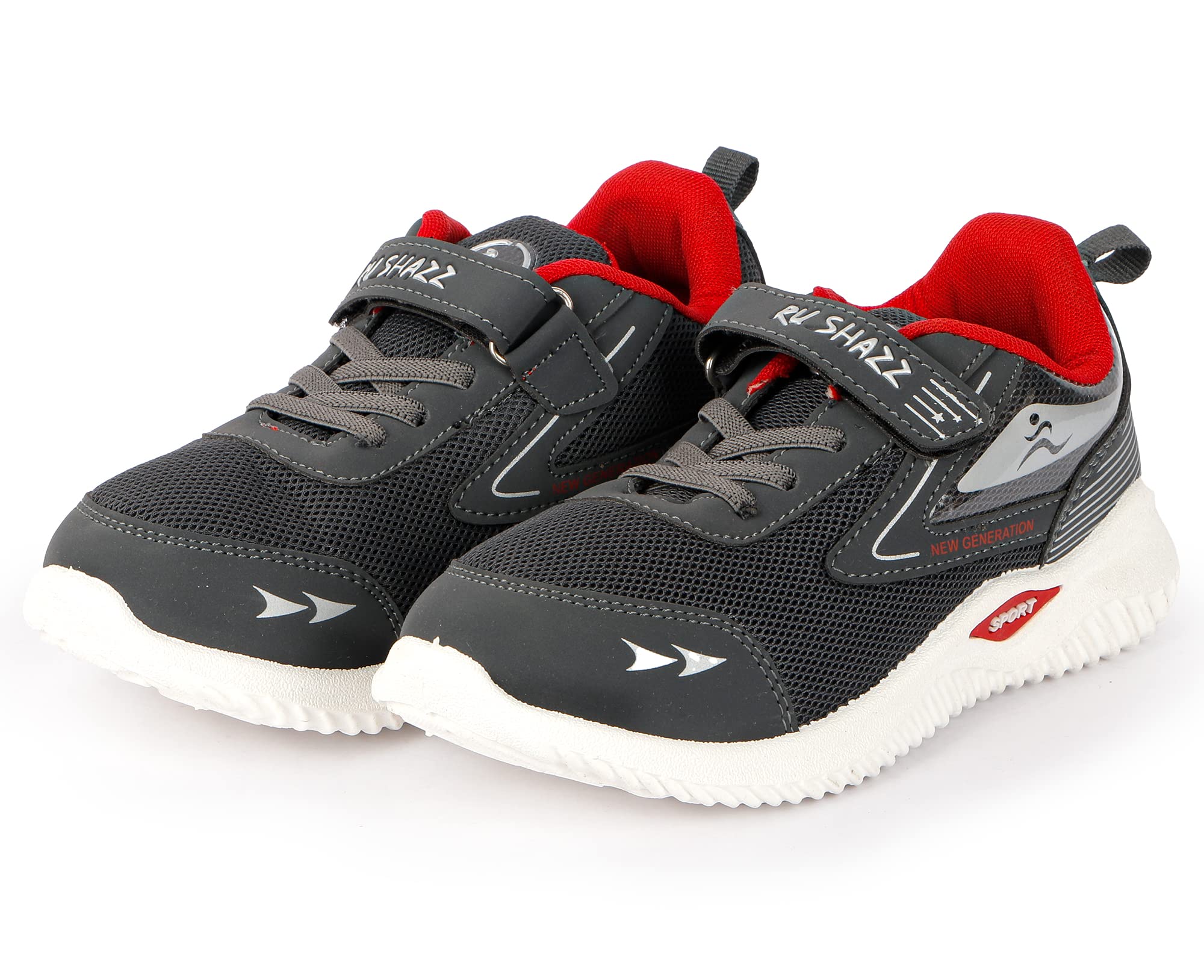 RU SHAZZ Casual Shoes for Kids Boys & Girls Sporty Design Slip-On Light Weight Sneakers for Children-Model-New GEN,Size-12,Grey (B0C43MC6YS) Amazon Price History, Amazon Price Tracker