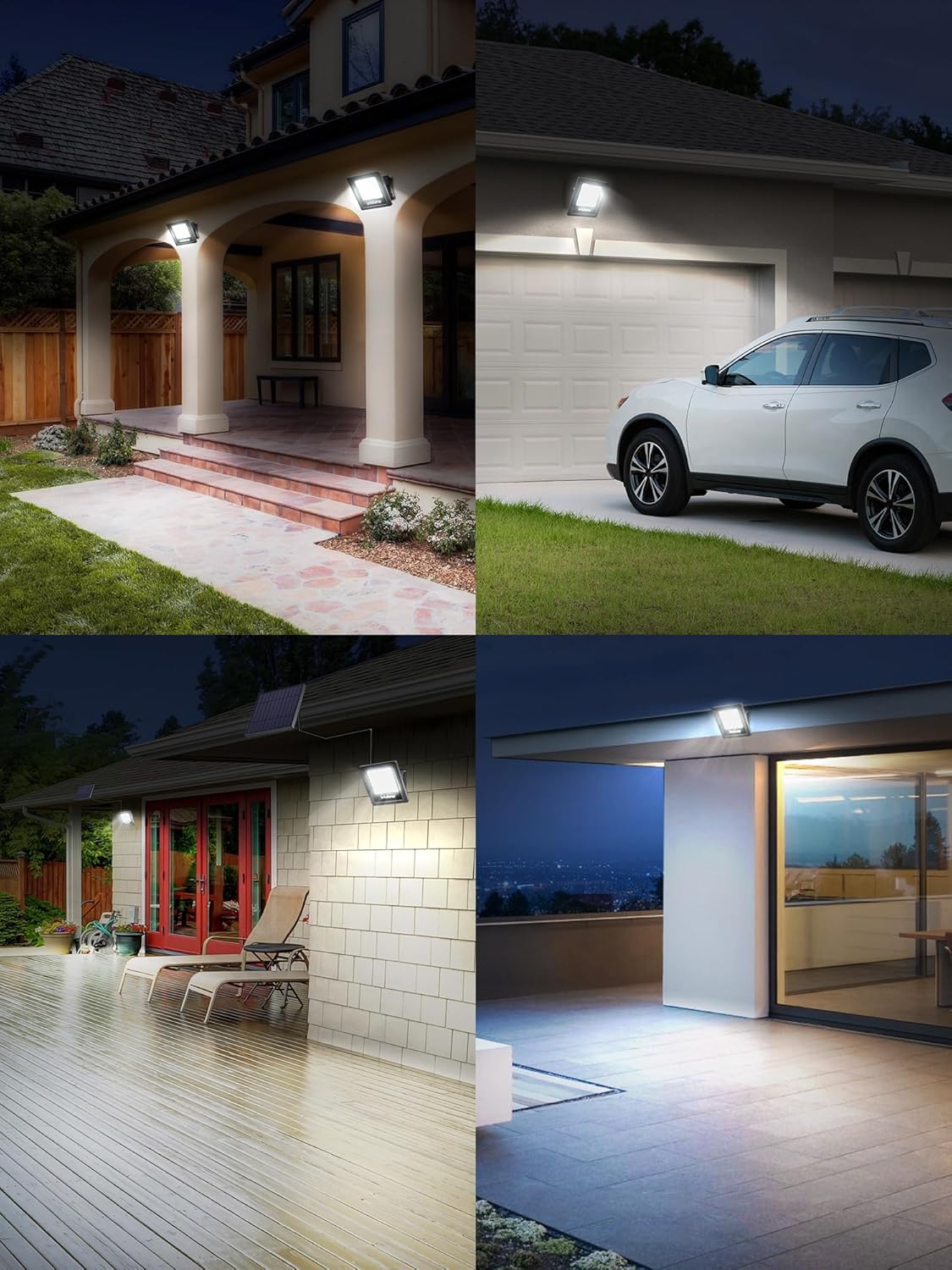 Solar Lights Outdoor, Solar Powered Flood Lights Weatherproof, Dusk to Dawn Led Solar Security Wall Lights with 16.4Ft Cable for Outside Garden, Garage, Landscape 2 Pack - Image 5