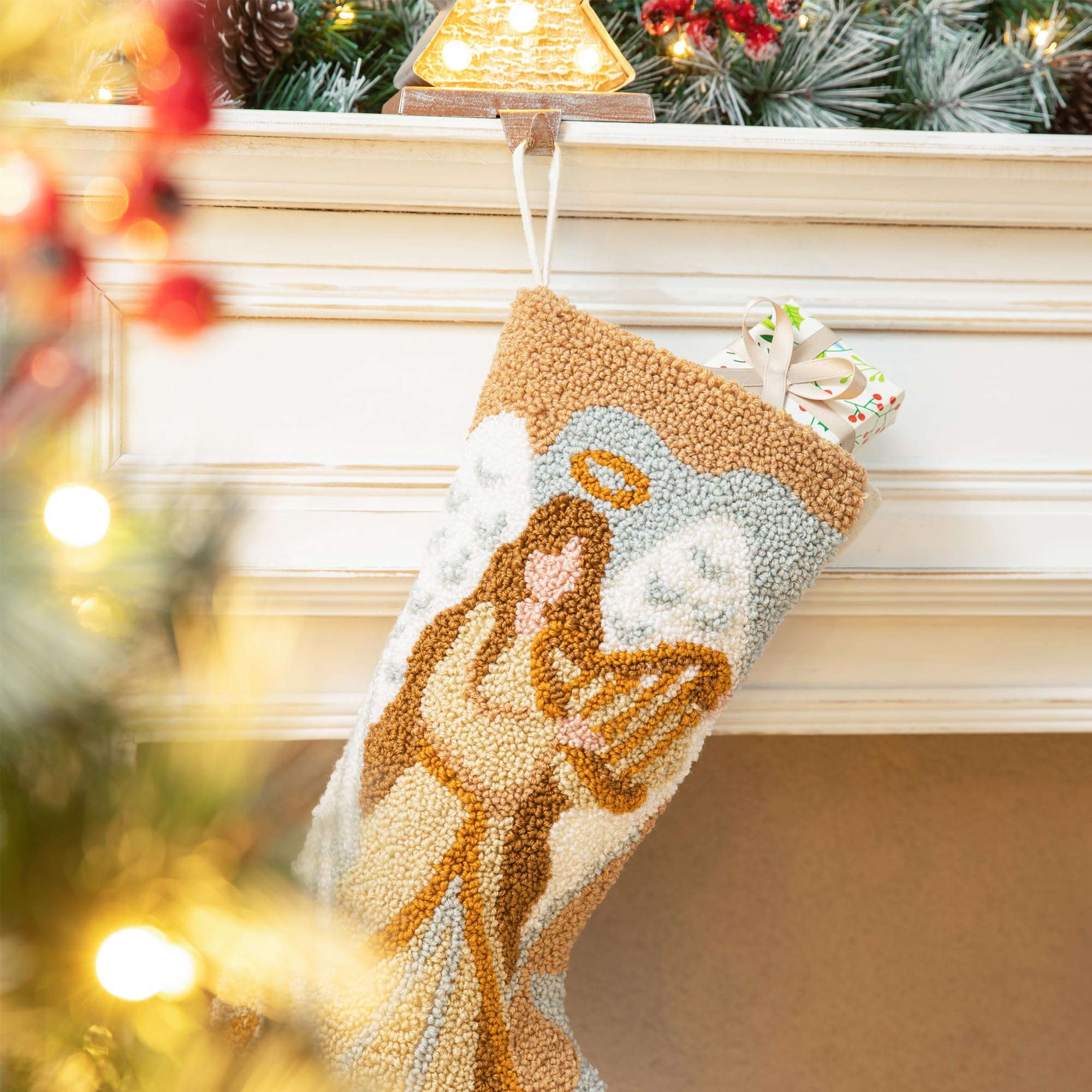 Handmade Hooked Christmas Stocking Peking Handicraft Wool Christmas — free download