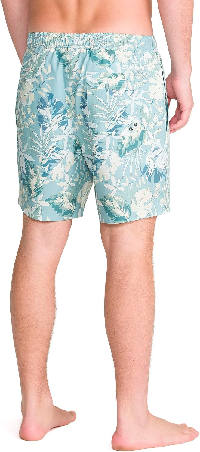 Dakine Mens 7” Swim Trunks with Compression Liner – Elastic Waist Volley Board Shorts, 4-Way Stretch, UPF 50+