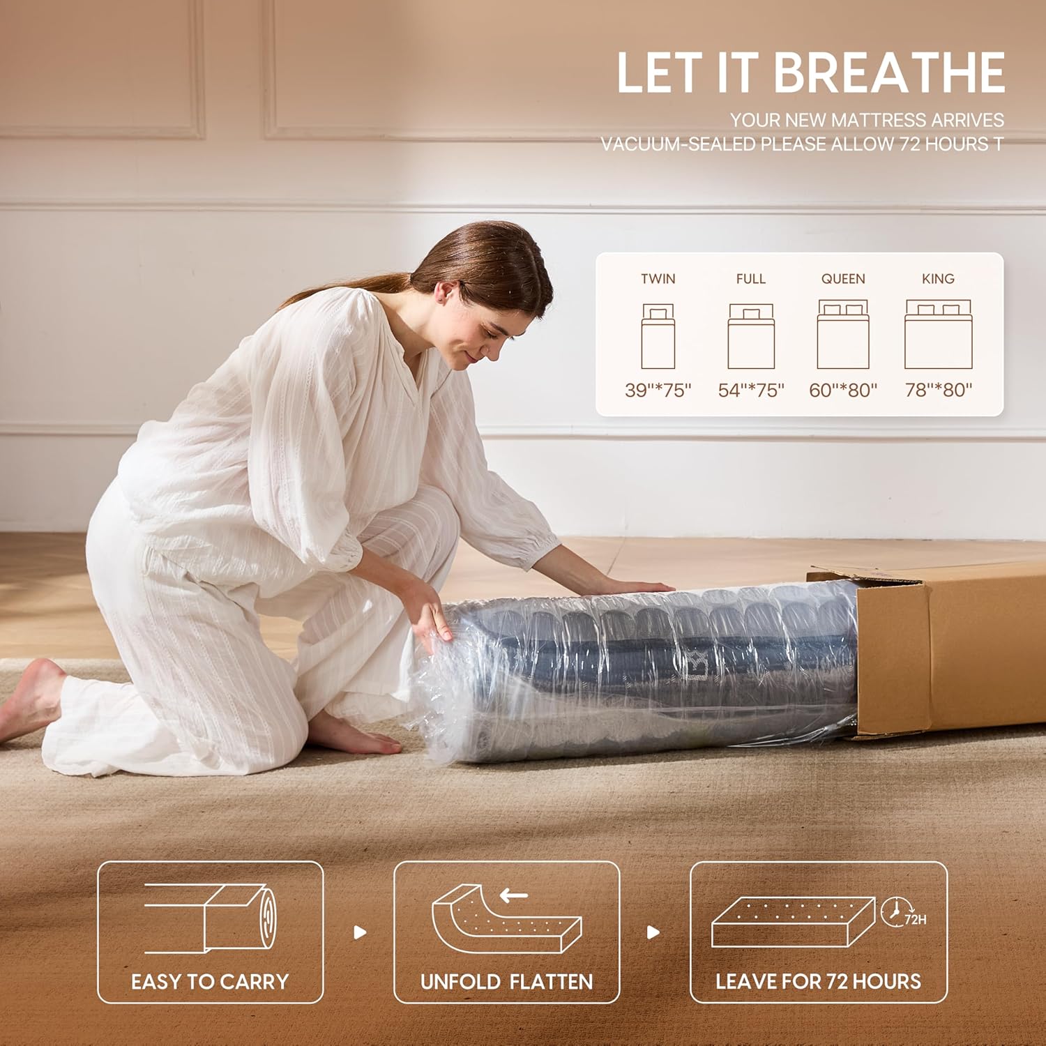 12 Inch Queen Mattress, Hybrid Memory Foam Innerspring Bed with Cooling Gel & Edge Support, Medium Firm Mattress in a Box for Side Sleeper, Back Pain Relief, CertiPUR-US Certified