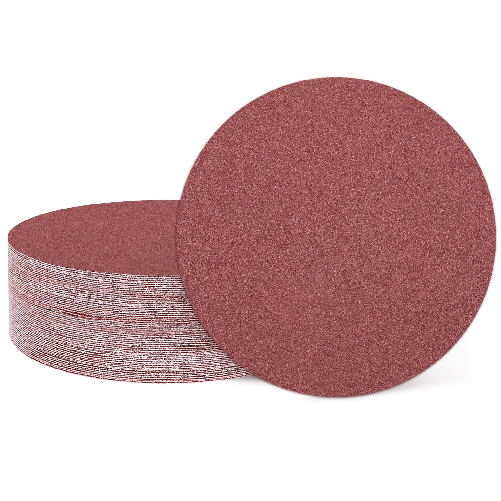HARFINGTON 15 Pcs 8 Inch Sanding Discs, 320 Grit Hook and Loop Sandpaper, No-Hole Aluminum Oxide Orbital Sander Sandpaper for Woodworking Automotive